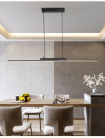 Lámpara Colgante LED Minimalista Moderna Ajustable En Oro Para Comedor Chandelier Lineal Para Hogar Iluminación Dimmable Con Fuente De Aluminio Incluida - details 12