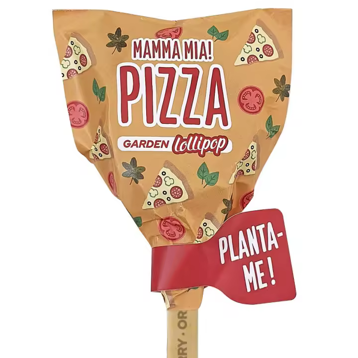 Garden Pocket - Piruletas de Semillas Pizza para Aderezar Tus Platos con Tomate, Orégano y Albahaca - 1