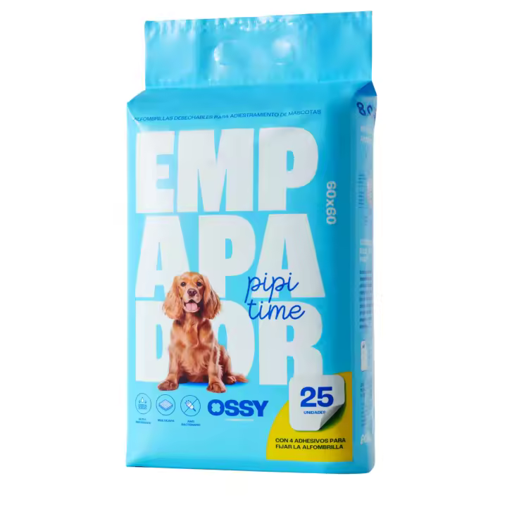 Empapadores para Perros Desechables 60x60cm (25 - 50 - 75 -100 Unidades), Antideslizante con 8 Capas Stop Fugas, Empapdor de Adiestramiento para Perros, Ultra Absorbente,Secado rápido OSSY. - 1