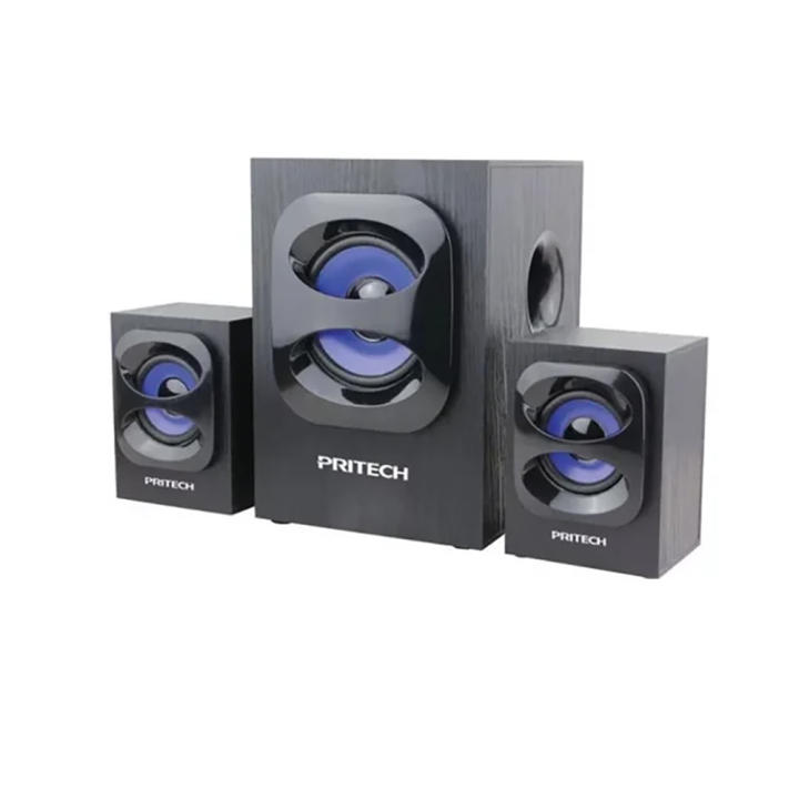 Altavoces Multimedia 2.1 con Sonido Envolvente 360°, Calidad de Sonido Ultra Clara, Subwoofer de 4” y Satélites de 2,5”, Potencia RMS 8W, Compatibles con MP3, MP4, Portátil, Consolas de Juego y PC