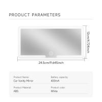 Espejo De Auto Con Pantalla Táctil LED HD Espejo De Maquillaje Con Ajuste De Tres Niveles Y Placa De Visera Dimmable - details 1