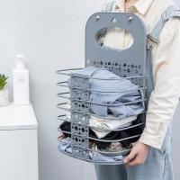 Cesta De Ropa Sucia Plegable Organizador De Lavandería Multifuncional Para Baño Soporte De Pared Material Plástico - details 5