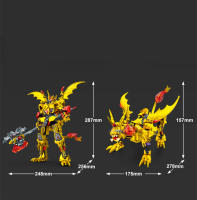 SEMBO Bloques De Construcción Transformables MOC Modelos De Animales Juguetes Para Niños Set De Construcción De Robot DIY Regalos Para Navidad Tamaño Pequeño Compatible Con Lego Material ABS - details 7