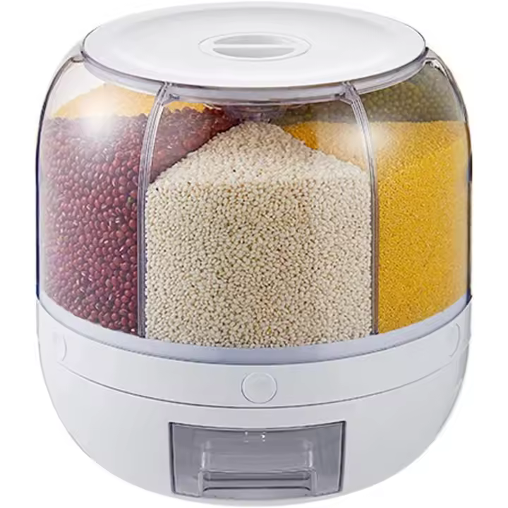 Dispensador Giratorio de Comida Cereales Café Pasta Legumbres Comida Mascotas - 1