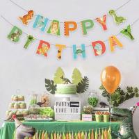 Guirnalda De Feliz Cumpleaños Con Dinosaurios Decoración De Fiesta Infantil Con Globos Roar Dino Y Animales Del Árbol De Safari Tamaño 1er Cumpleaños - details 25