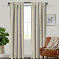 2PCS Cortina De Aislamiento Térmico De Color Sólido Para Dormitorio Oficina Cocina Sala De Estar Decoración De Hogar Con Bolso De Palas - details 7