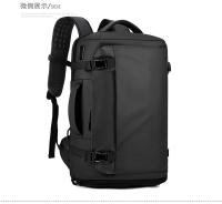 Mochila para exteriores tipo caja abierta, sencilla, transpirable, con doble hombro, gran capacidad, para hombre, con compartimento para zapatos independiente por USB. - details 30