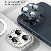 Protector De Cámara De Metal Para iPhone 15 pro Max Funda De Aleación Protectora Para Lente Con Cubierta De Vidrio Templado - details 2