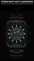 Reloj De Cuarzo Para Hombre 2025 Marca Top Lujo Acero Inoxidable Impermeable Con Agujeros Huecos Azul Grande Relogio Masculino De Moda Y Casual - details 9