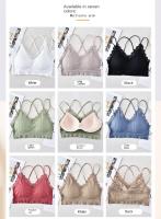 Top Deportivo Transpirable Con Encaje Y Tirantes Cruzados Sexy Sin Costuras Para Mujer Prenda Versátil Para Fitness Y Entrenamiento - details 2