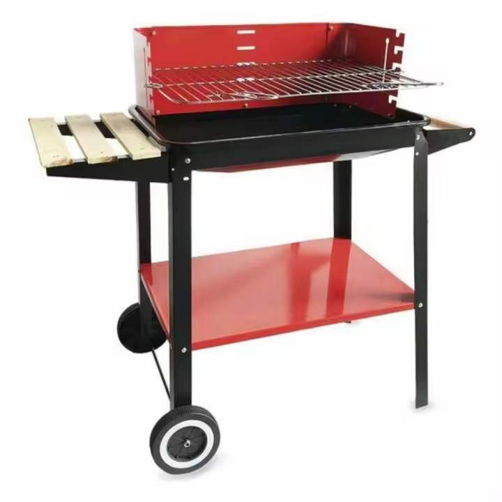 Barbacoa de Carbón con Ruedas Algon 58 x 38 x 72 cm - 1