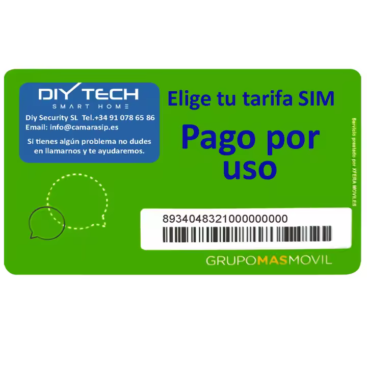 Tarjeta SIM , DIYTECH 2G/3G/4G Pago Por USO 1€/mes Sin Permanencia - 1