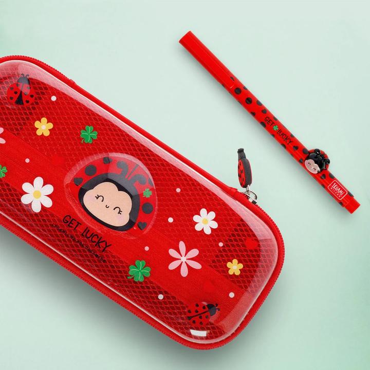 Estuche Transparente Rígido Ladybug - WonderwowTus bolígrafos estarán a salvo, perfectamente ordenados y a prueba de exámenes sorpresa con el Estuche Transparente Rígido con temática Ladybug de Legami. Compartimento interno con tejido de malla y cremaller