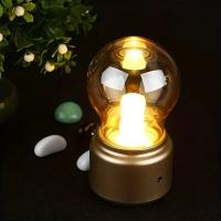 Lámpara De Mesa Recargable Retro Estilo Nocturno Luz Ambiental Decorativa Bombilla De Luz Cálida Para Barra Material De Vidrio - details 4