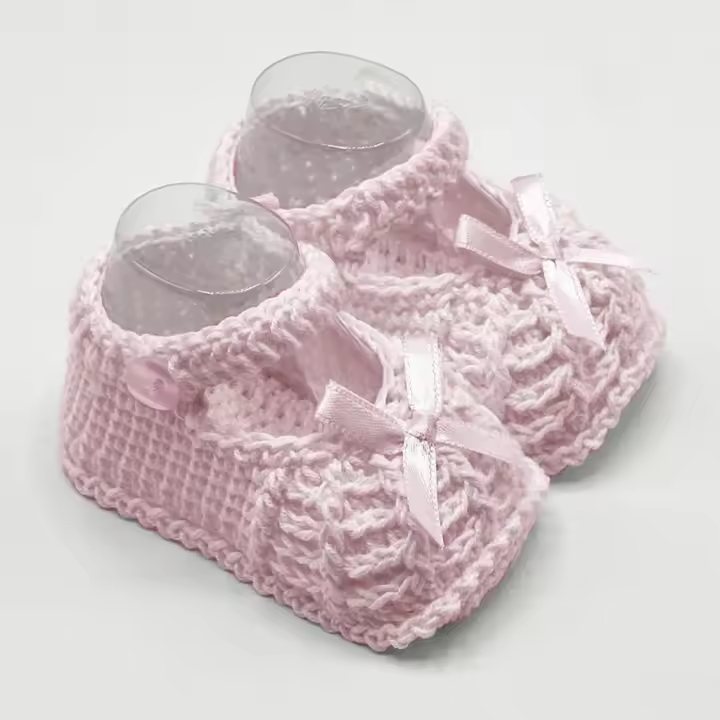 Patucos de Bebé recien nacido 1849, Color Rosa, Duffi - 1