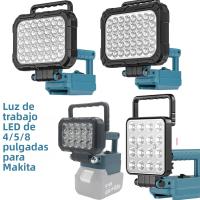 Luz De Trabajo LED Portátil Para Batería Makita 18 V Luz De Camping Inalámbrica Faro De Inundación Potente Y Impermeable - details 1