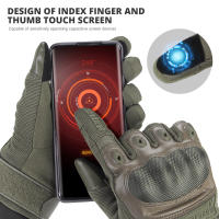 Guantes De Moto Tácticos Militares Para Toque De Pantalla Unisex Protección En Verano Para Pesca Senderismo Y Motocicleta - details 1