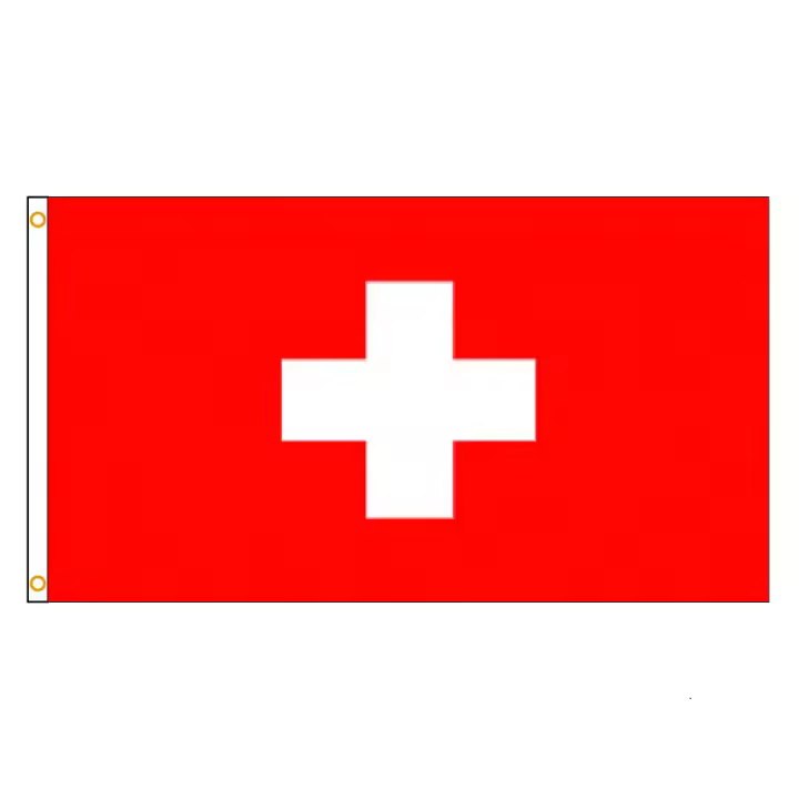 Bandeera Suiza Blanca De 90x150cm Para Decoración Material Poliéster Estilo Colgante Fabricada En Mainland China - 1