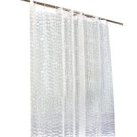 Cortina de Ducha Antimoho 180 X 200 cm, 3D Cubo de Agua Semitransparente Espesas EVA Lavable Cortinas de Baño con 12 Ganchos, Impermeable Antibacteriano Secado Rápido, para Bañera - details 0