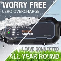 Cargador Automático De Batería Para Motocicleta 12V 1500mA Resistente Al Agua Mantenedor De Batería Para Coche Y Motocicleta Cargador De Trickle - details 1