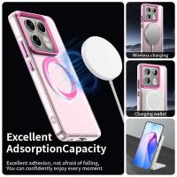 Funda Protectora Mate Transparente Para Xiaomi 14T pro POCOX6 pro Redmi 14C 13R Note 14 pro plus 5G Compatible Con Magsafe Antichoque Cubierta Trasera - details 3