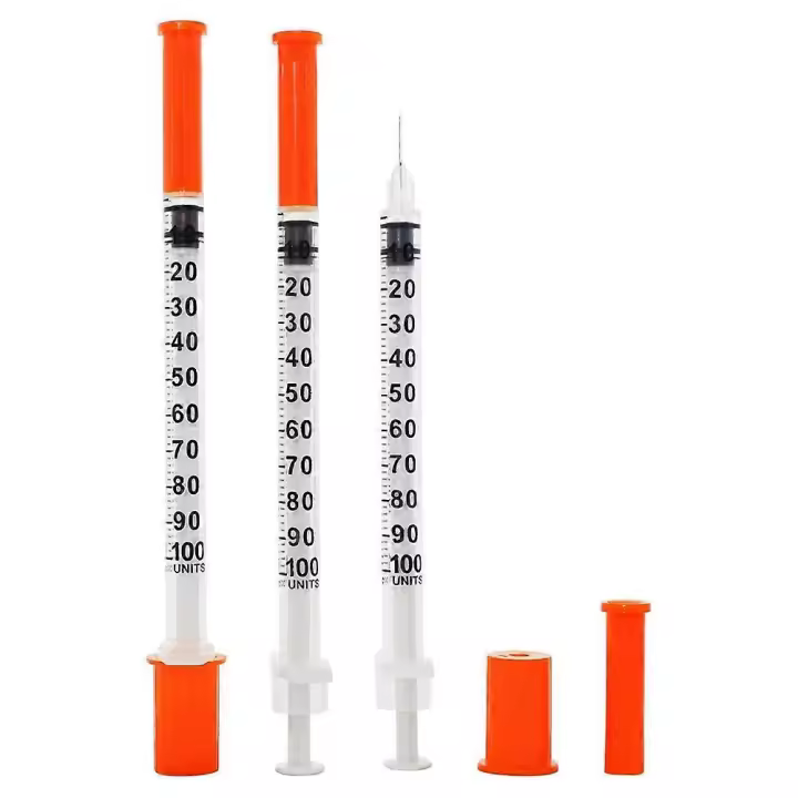 Jeringa de U-100 de 1ml with Aguja, 31G 1Cc 5/16 pulgadas (8mm), suministros de Mediciónlaboratorio, envuelve individualmente, paquete de 20 - 1