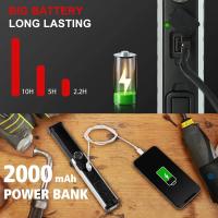 Linterna LED COB Multifuncional Recargable Con Batería Integrada Luz De Trabajo Magnética Lámpara De Colgaje Con Luz Roja De Advertencia - details 6