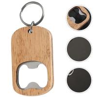 Abrepuertas De Madera Con Cadena Accesorios Para Cerveza En Lata 1/2/4 Piezas Para Barra Cocina Fiestas Llavero Universal - details 1