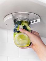 Abrigo Circular Para Botellas Y Latas 1pc En Acero De Carbono Para Cocina Cubierta De Armario Bajo Abrebotellas Y Abrecajas - details 0