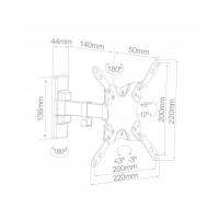 Soporte Tv Pared Giratorio Inclinable 13" - 42" Soporte de TV con brazo doble apto para 13 a 42 Pulgadas, Soporte 20 Kg Soporte Monitor Pared Giratorio Inclinable- Holmios - details 0
