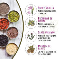 Naturtint Hair Food Mascarilla Purple Rice + Extra Mascarilla 30ml , Hidrata y Nutre en Profundidad, Restaura el Brillo y Esplendor, Especial Cabello más Seco, 99% de Ingredientes Naturales, Apta Método Curly, 150ml - details 3