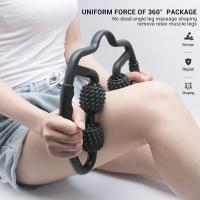 Rodillo De Yoga De 4 Ruedas Para Musculatura De Las Piernas Masajeador De Espuma Suave Con Manija Para Relajación Y Ejercicio - details 0
