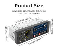 BQCC Radio De Coche 1 DIN 4 Pulgadas Bluetooth MP5 Colorido Con Luz USB TF Reproductor De Música Hands-Free Control Remoto Audio ISO - details 12