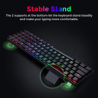 Teclado Mecánico Redragon K626P-KB Ashe Compacto con Cable RGB de 78 Teclas, Ultra Delgado con Teclado Numérico, Interruptores Blue, 20 efectos de iluminación diferentes, sin conflictos, compatible con Windows XP/Vista/10/8/7 y Mac OS - Negro - details 5