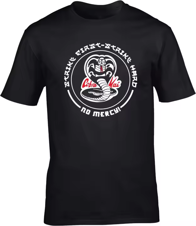 Camiseta de Cobra Kai Strike First - Strike Hard Unisex, camiseta de manga corta - 1