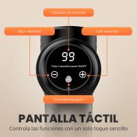 RELAXTY Masajeador Muscular Profesional – Pistola de 30 Niveles, 6 Cabezales Intercambiables, Silenciosa, Batería de 5H, Pantalla LCD Táctil, Estuche Incluido y Carga USB-C | Opción con bandas elásticas incluidas - details 2