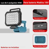 Luz De Trabajo LED Portátil Para Batería Makita 18 V Luz De Camping Inalámbrica Faro De Inundación Potente Y Impermeable - details 4