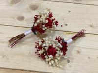 Ramo de flores preservadas con mini rosa y paniculata - Ideal prendido para novios y padrinos - details 5