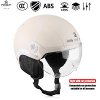 Casco De Ciclismo  Con Gafas Y Protección Auditiva Estampado Reflector Para Bicicleta MTB Carretera E-Bike Para Adultos Hombres - details 2