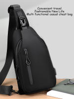 Bolso De Hombro Para Hombre Casual Impermeable Y Resistente Al Desgaste Con USB Recargable Y Compartment Interior Bolsa De Pecho - details 0