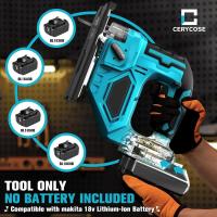 Actualización 21V 65mm 1500RPM Rompecabezas inalámbricos Electric Jig Saw Portable Multi-Funcion Woodworking Power Tool para Makita 18V Battery - details 2