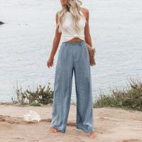 Pantalones Anchos Para Mujer Cintura Alta Elástica Trasera Negocios Casual Largo Pantalones Regulares De Pierna Recta Para Otoño/Invierno - details 20