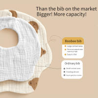 4Pcs Bibs Para Bebés Suaves Y Cómodas Adecuados Para Edades 0-3 Años Con Botones Ocultos Lavables - Máquina Lavable Toallas De Gauze Para Recién Nacidos Impermeables Para Saliva - Toallas De Saliva Para Bebés Perfectos Para Regalos De Baño - details 4