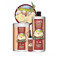 Dona Flora - Champú + Mascarilla de pelo 1000 ml - Reparador Vegetal de Ajo y Keratina - Fortalece y Nutre el Cabello Dañado - Promueve Crecimiento - Reduce Frizz y Aporta Brillo - details 1