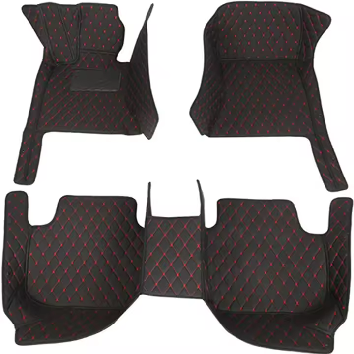 Alfombrillas de cuero para coche, alfombras duraderas, almohadillas antisuciedad, piezas interiores de automóviles, accesorios para Jaguar XF X260 2016 ~ 2022 - 1