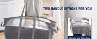 Cesta De Ropa Plegable Collapsible Con Manijas Reinforced Para Baño Dormitorio Y Viaje Hamper Pop up Ecológica De Poliéster 100% - details 0
