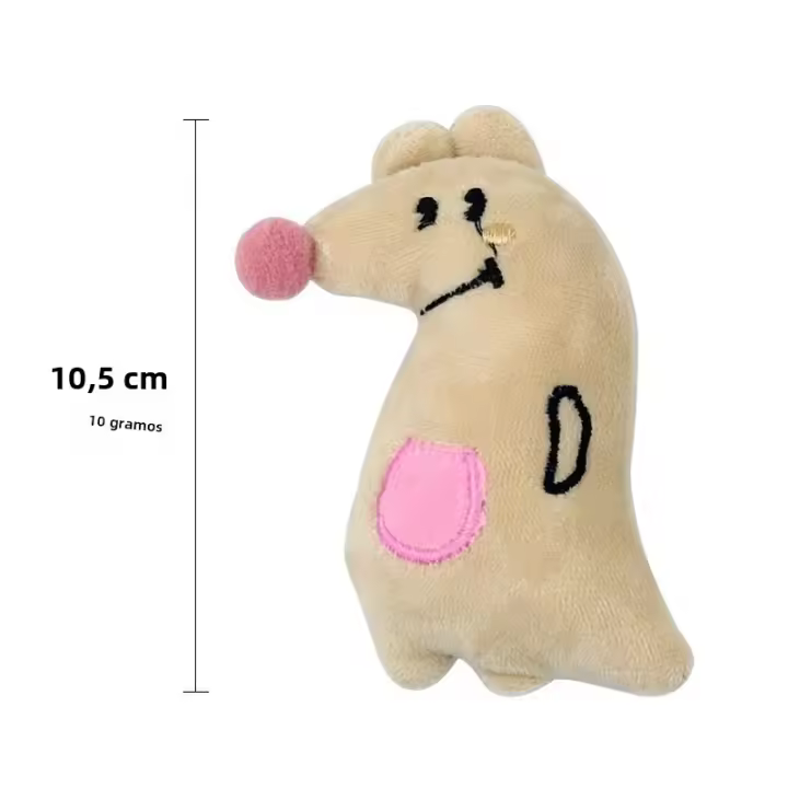 Juguete Interactivo Para Gatos Forma De Ratón Cocodrilo Pollo Suave De Peluche Con Nepote Juguete Masticable Para Mascotas - 1