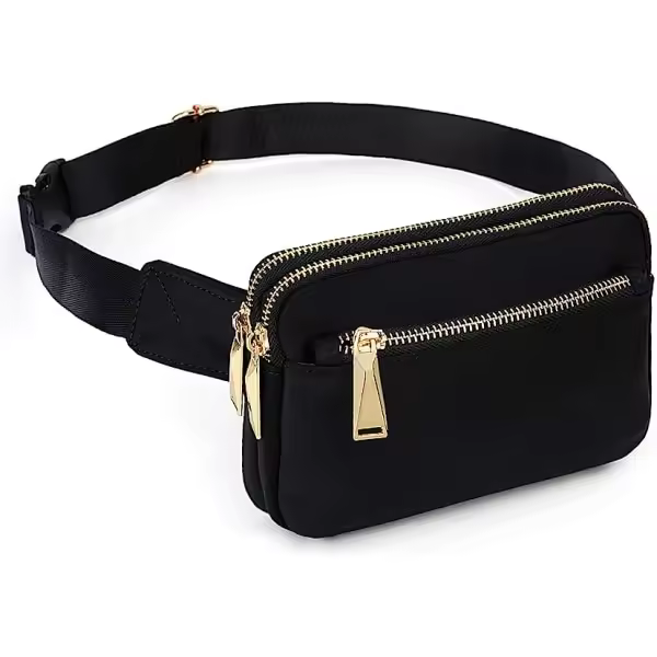 Riñonera para Mujer (negra), riñonera para hombre, impermeable y Eléctrica - 1