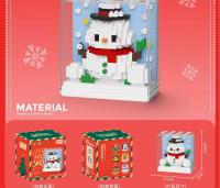 Mini Santa Claus De Huiqibao Modelo De Construcción Pequeño Juguete De Bloques DIY Con Set De Árbol Ciervo Y Payaso Para Regalo De Año Nuevo - details 14