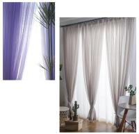 Cortinas De Tulle Sólido Colorido Transparente 100% Poliéster Para Dormitorio Cocina Sala De Estar Habitación De Niños Clase Magnolia Rod Pocket - details 12